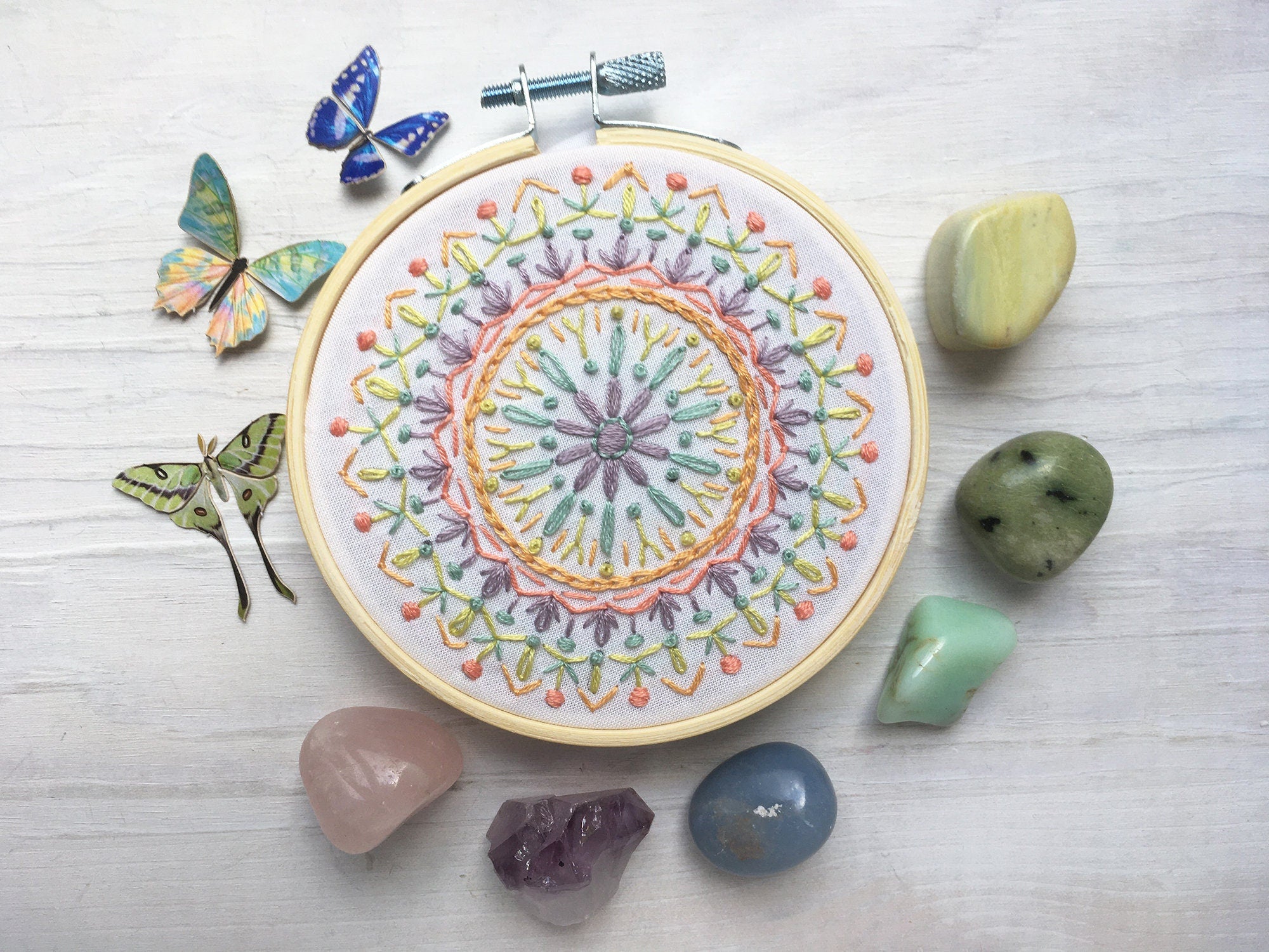 Dimensions Mini Embroidery Kit 4 Round-Mandala-Stitched In Thread, 1 count  - Harris Teeter