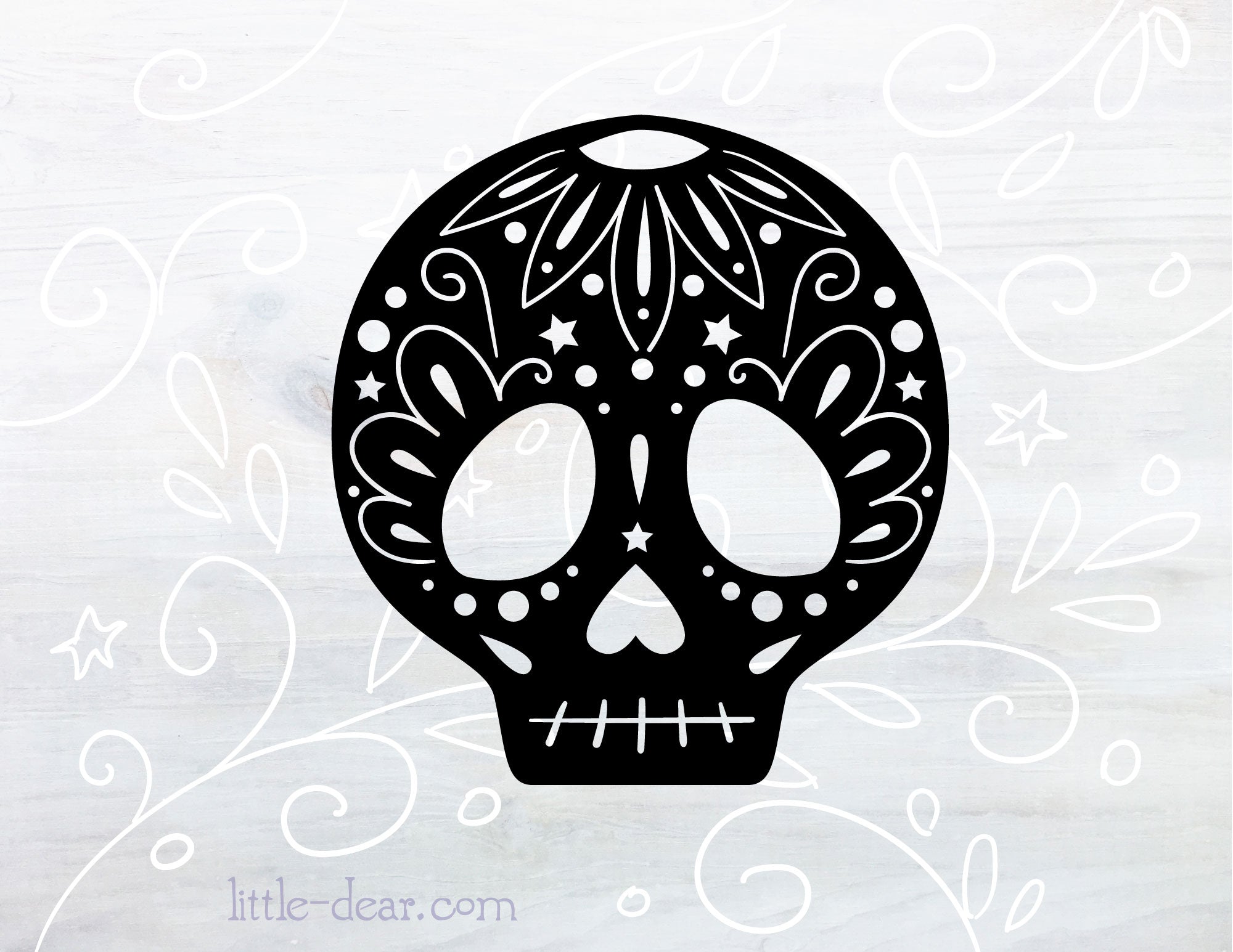 Simple Sugar Skull SVG