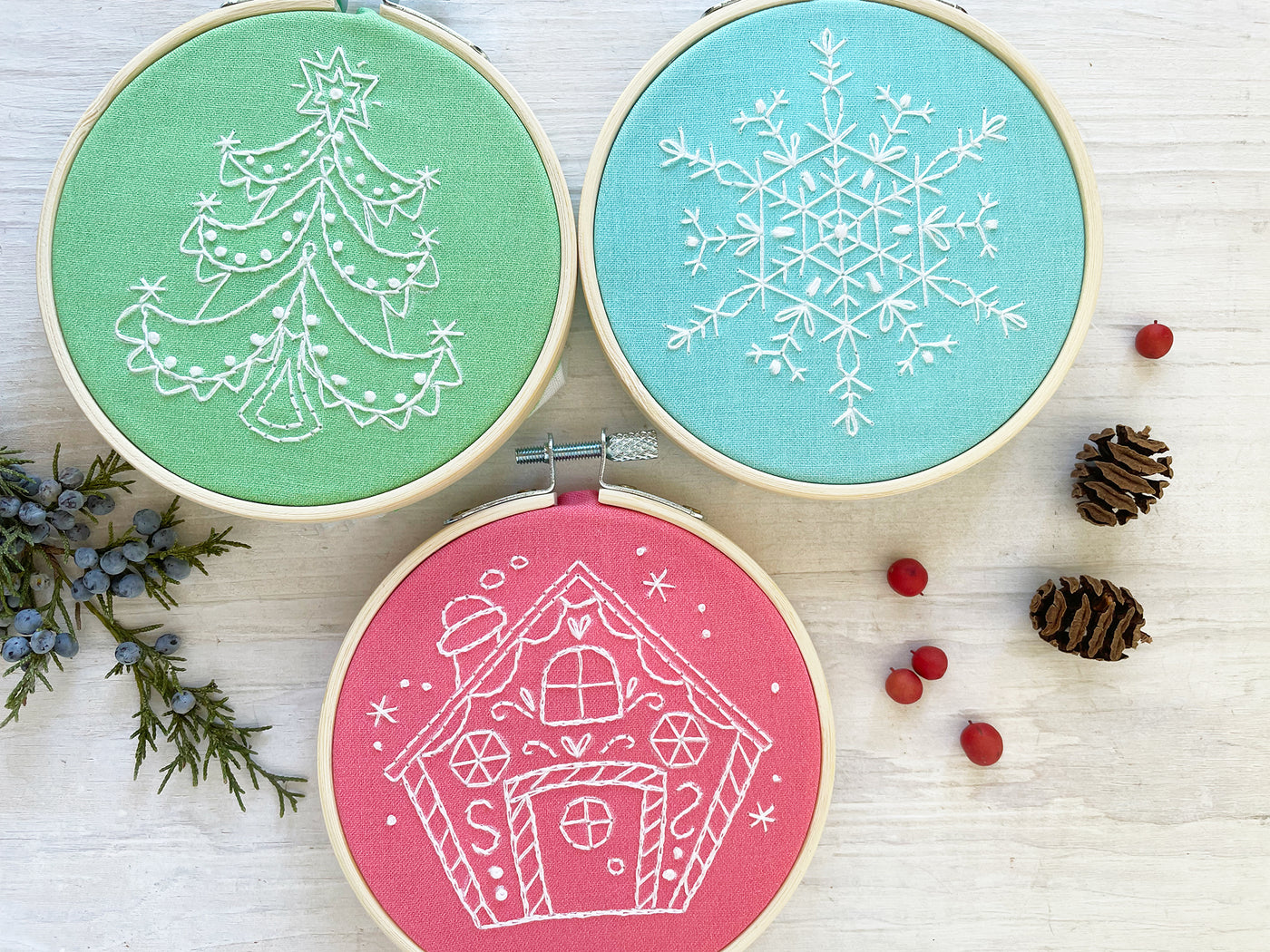 Christmas Tree Hand Embroidery Kit