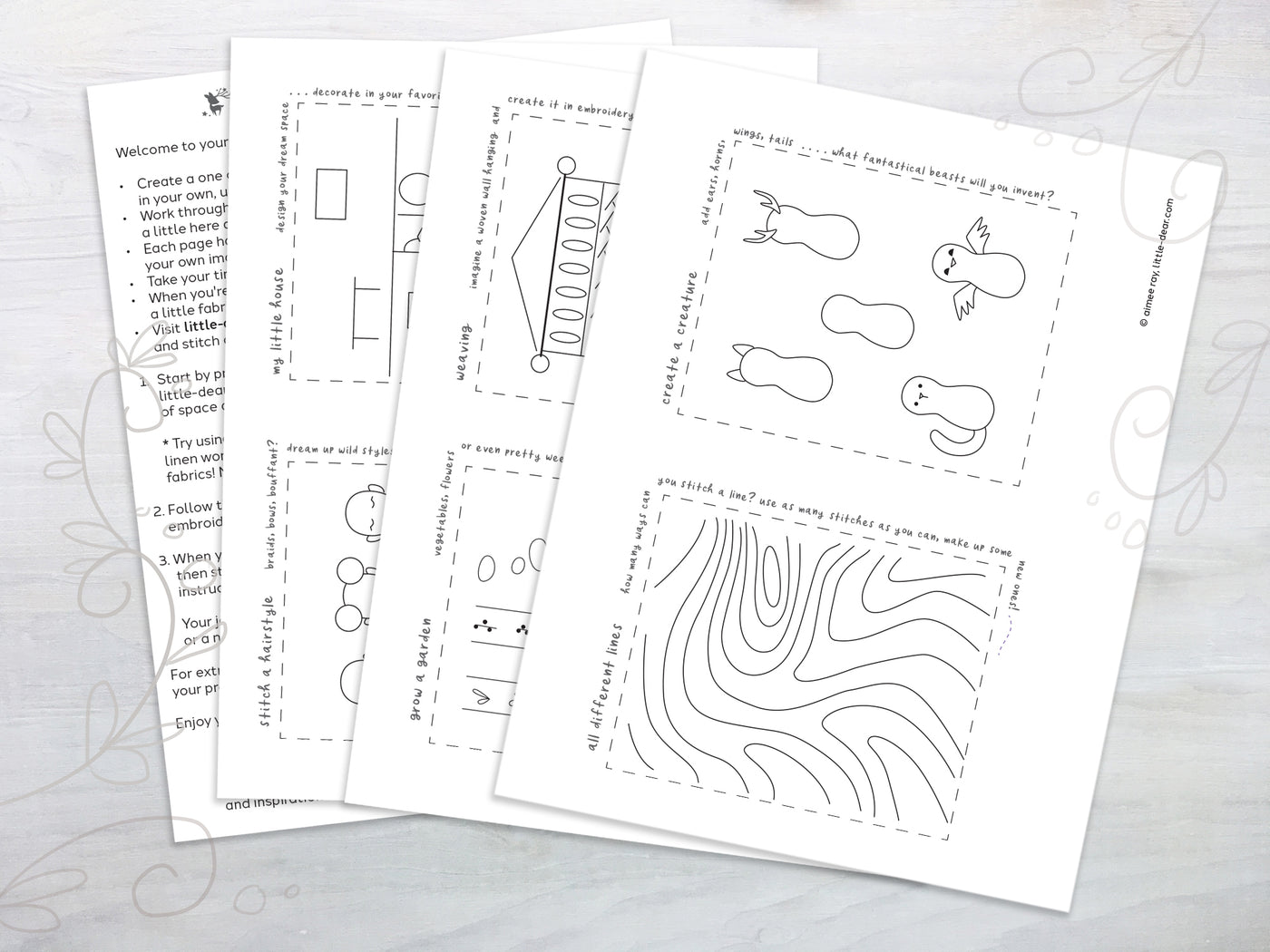 PDF Download Stitch Journal *2* DIY Hand Embroidery Activity Book