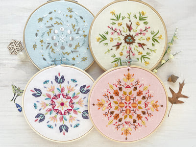 Four Seasons Nature Mandalas Hand Embroidery pattern