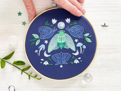 Cicada Hand Embroidery Sampler