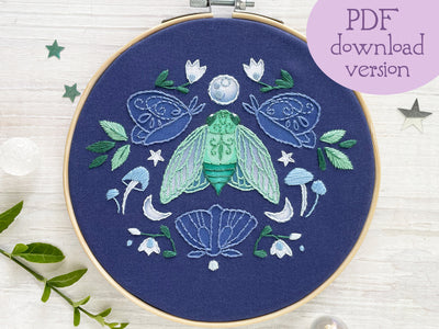 Cicada Summer Beginner Hand Embroidery pattern