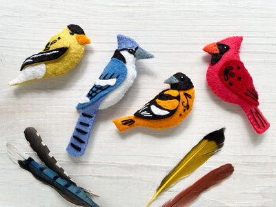Colorful Birds felt animals Sewing Pattern