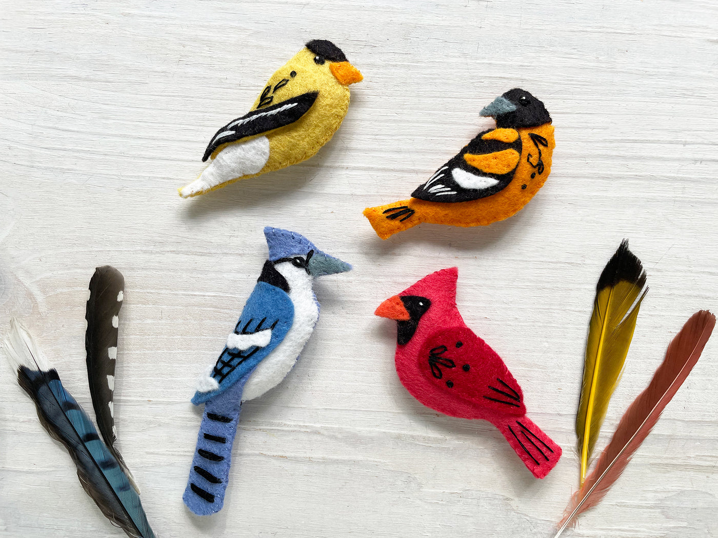 Colorful Birds felt animals Sewing Pattern