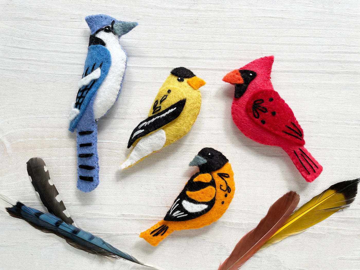 Colorful Birds felt animals Sewing Pattern