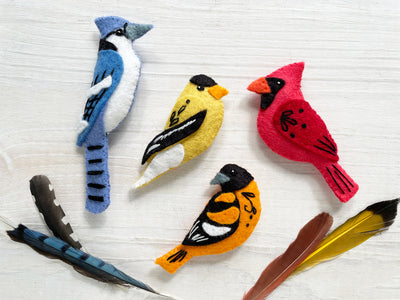 Colorful Birds felt animals Sewing Pattern