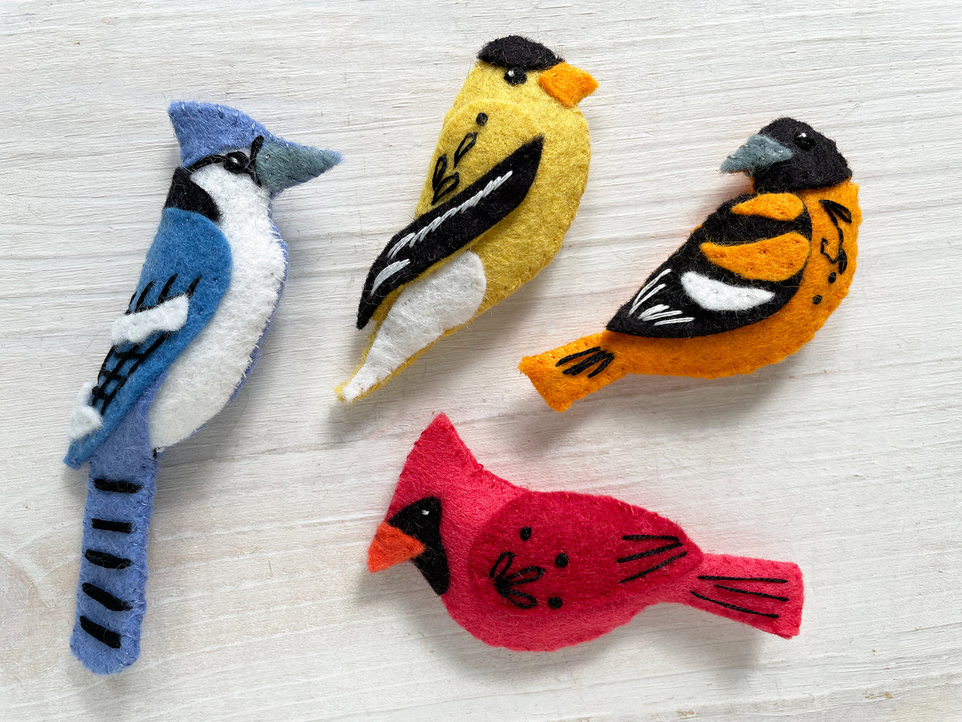 Colorful Birds felt animals Sewing Pattern