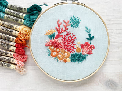 Coral Reef Hand Embroidery pattern PDF