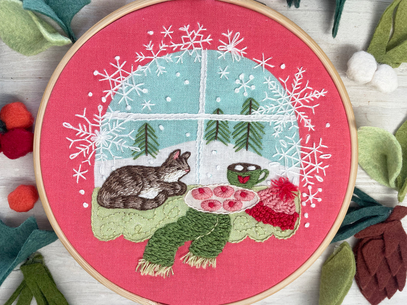 Cozy Winter PDF Hand Embroidery pattern download