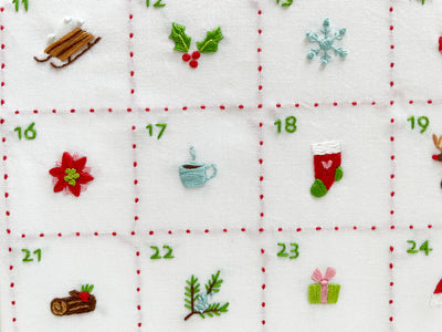 Christmas Advent Calendar Hand Embroidery pattern download