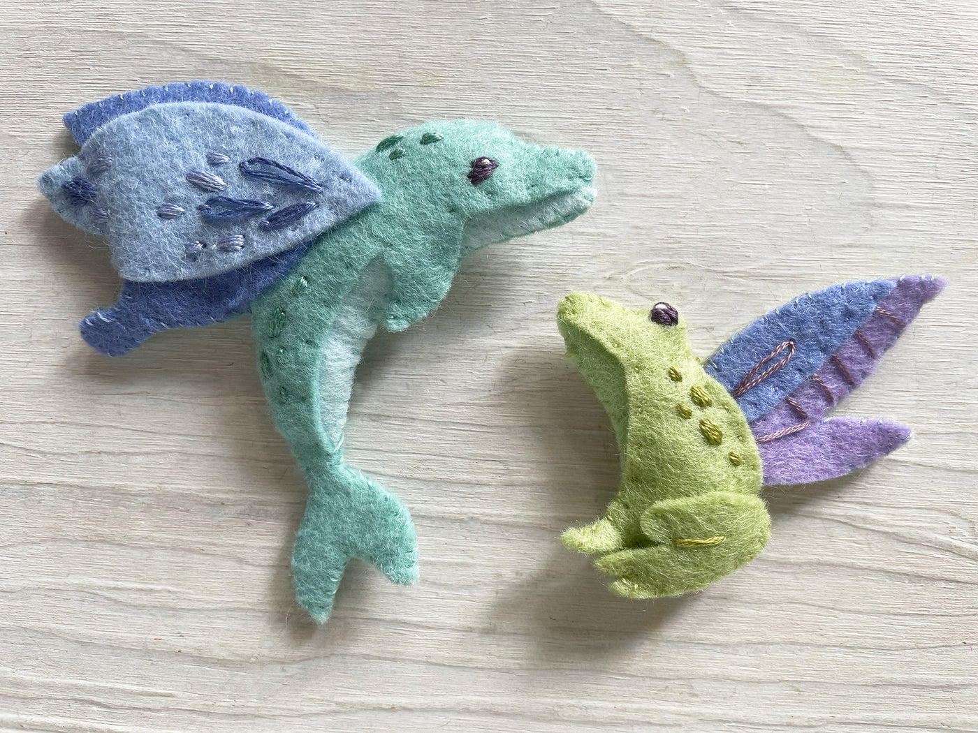 Felt Fantasy Winged Fairy Animals Plush Sewing Pattern