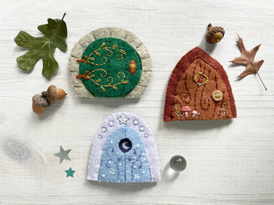 Secret Doors felt ornament Sewing Pattern, fairy door