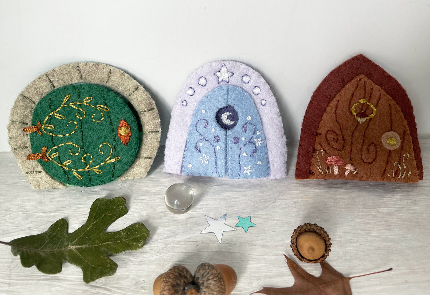 Secret Doors felt ornament Sewing Pattern, fairy door