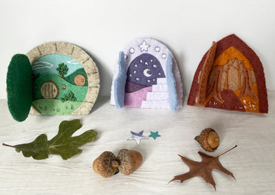 Secret Doors felt ornament Sewing Pattern, fairy door