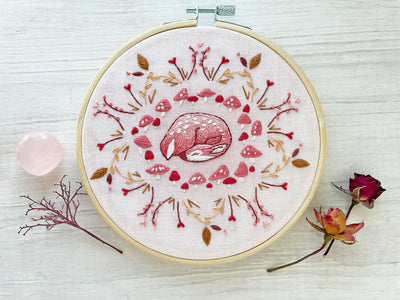 Sleeping Fawn Hand Embroidery pattern