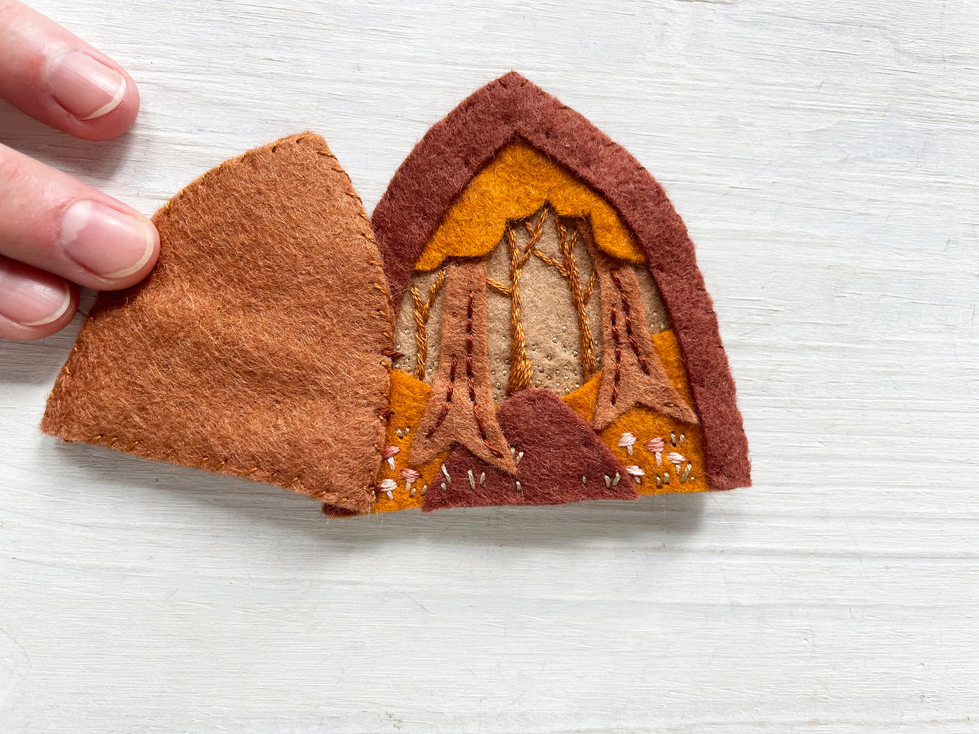 Secret Doors felt ornament Sewing Pattern, fairy door