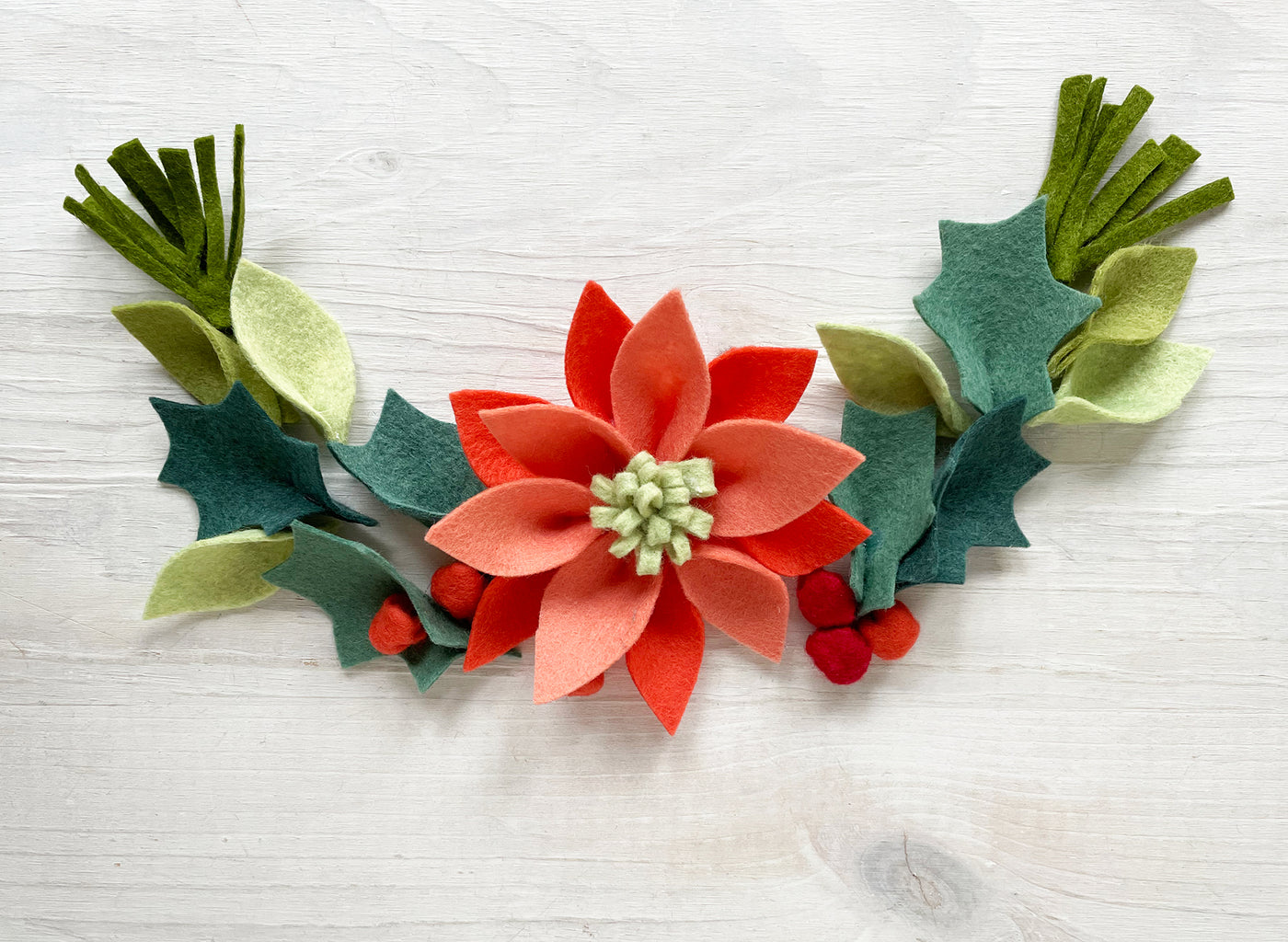 Winter Greenery Pattern for Christmas wreath, garland, ornaments and more