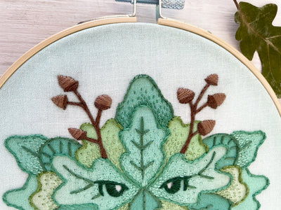 Green Man Beginner Hand Embroidery pattern