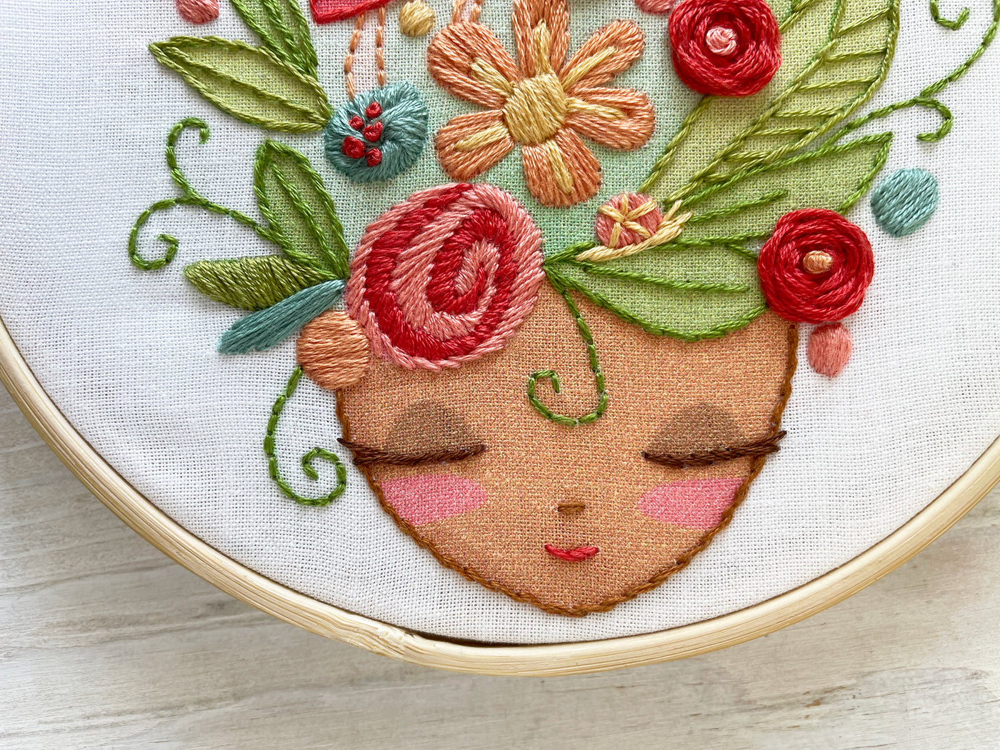 Garden Goddess Floral Hand Embroidery pattern