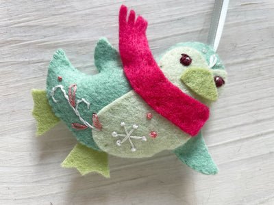 Felt Christmas Penguin Ornaments sewing pattern PDF download