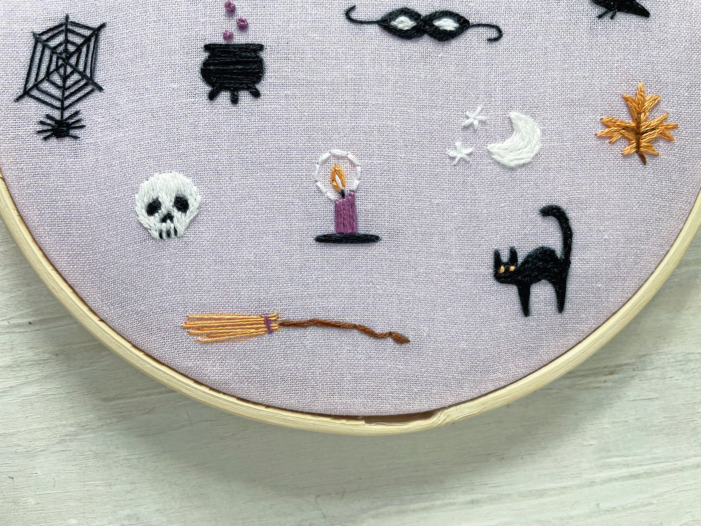 Tiny Halloween Motifs Hand Embroidery PDF pattern download