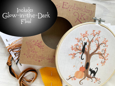 Halloween Tree Hand Embroidery Full Kit