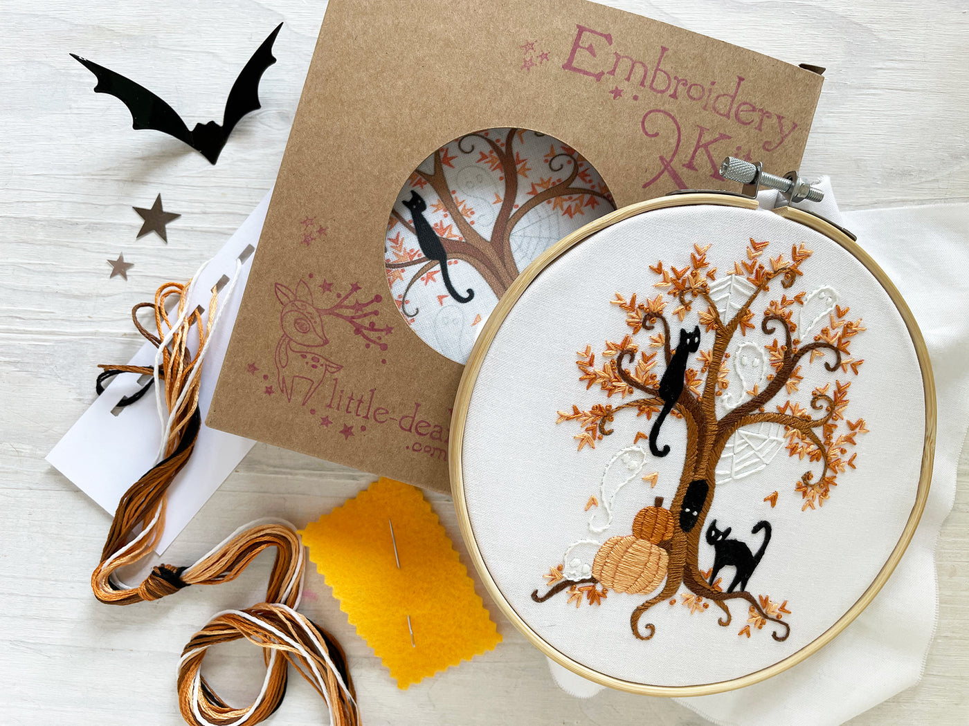 Halloween Tree Hand Embroidery Full Kit