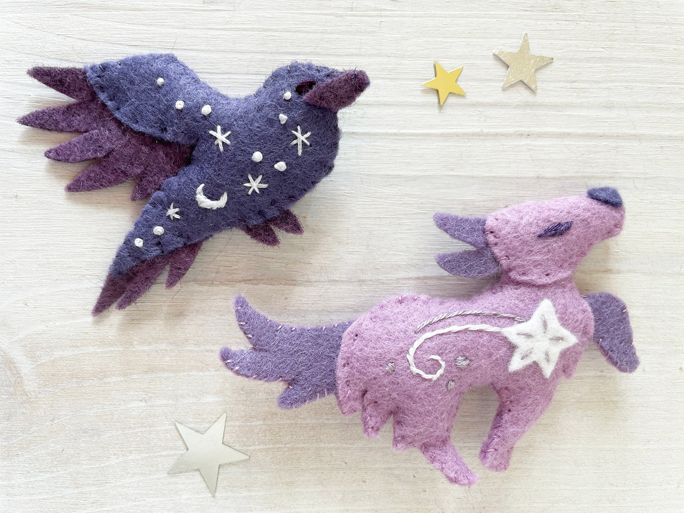 Celestial Fantasy Sky Creatures felt animal plush Sewing Pattern