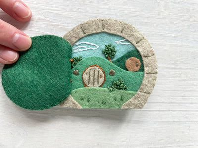 Secret Doors felt ornament Sewing Pattern, fairy door