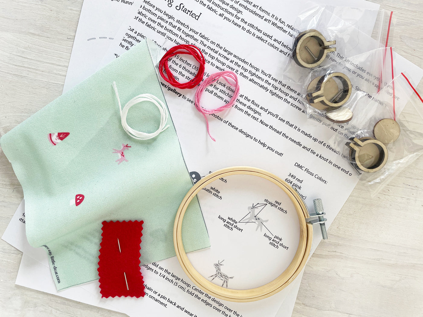 Christmas Kitsch Mini Hand Embroidery Hoop Kit