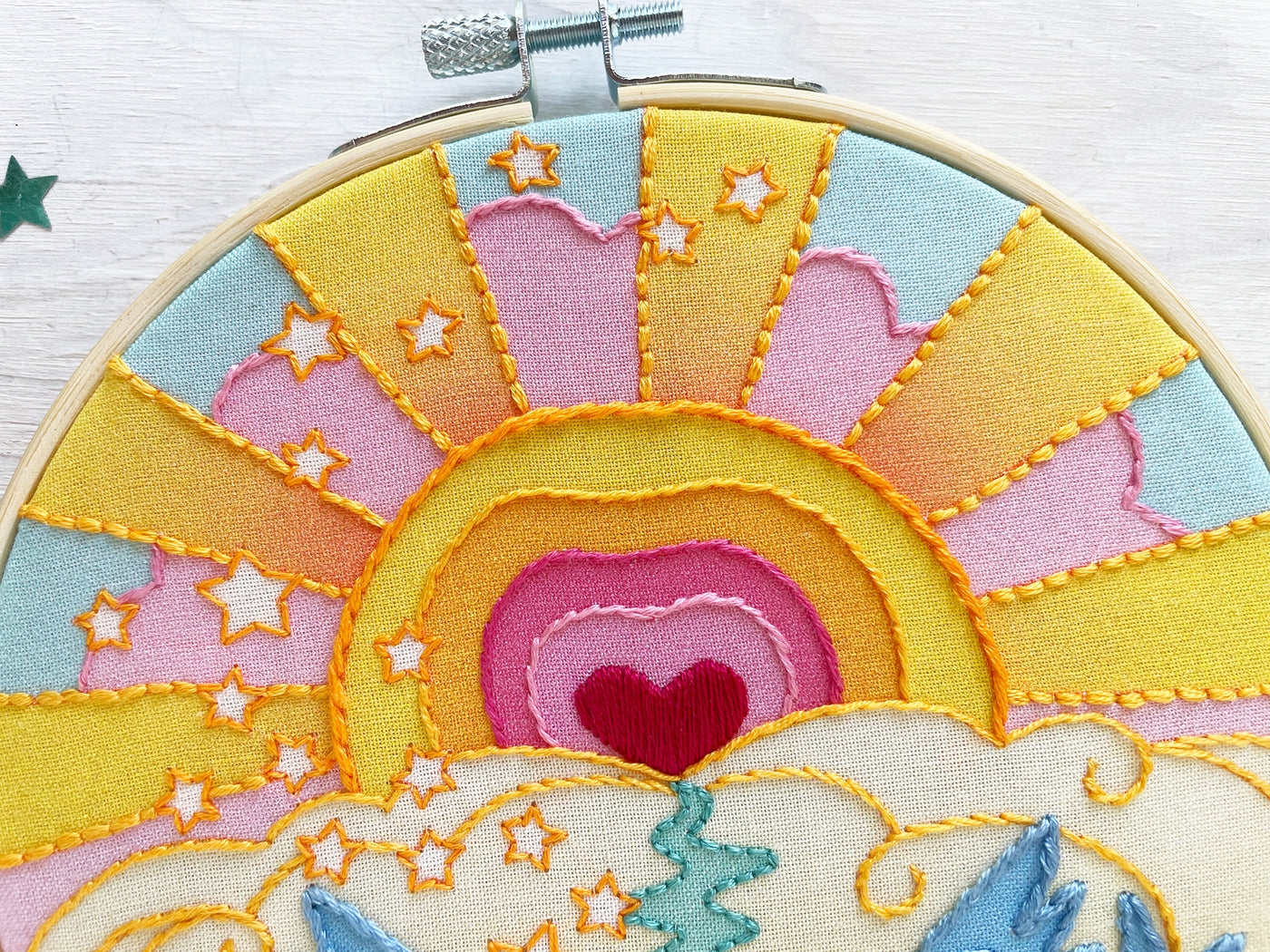 Rainbow Lovebirds Hand Embroidery pattern PDF download