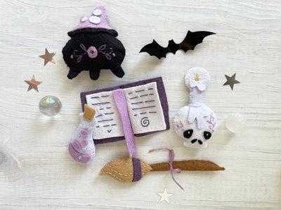 Witchy Essentials Halloween Felt Sewing pattern