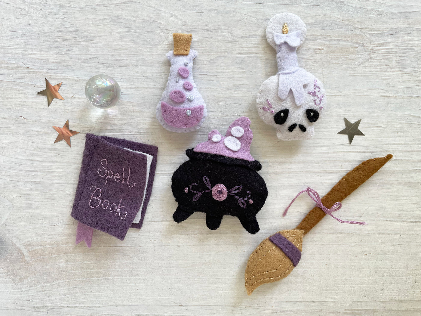 Witchy Essentials Halloween Felt Sewing pattern