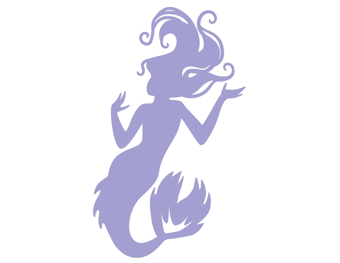 SVG Mermaid 4 cut file for Cricut, Silhouette, PNG, JPG