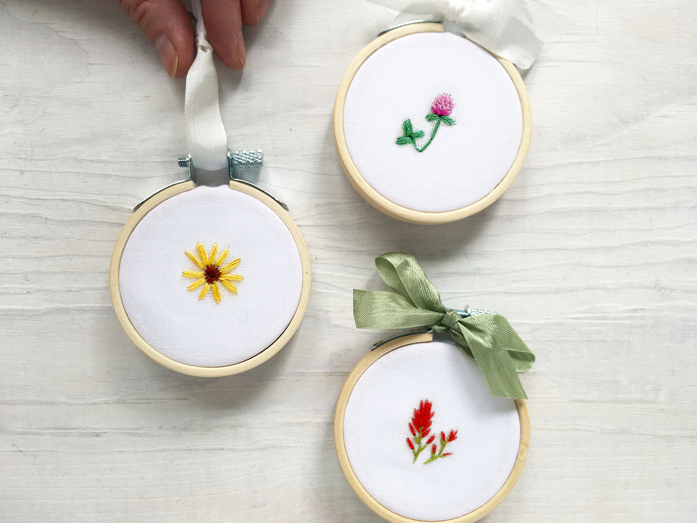 Tiny Wildflowers Hand Embroidery pattern download, mini floral design