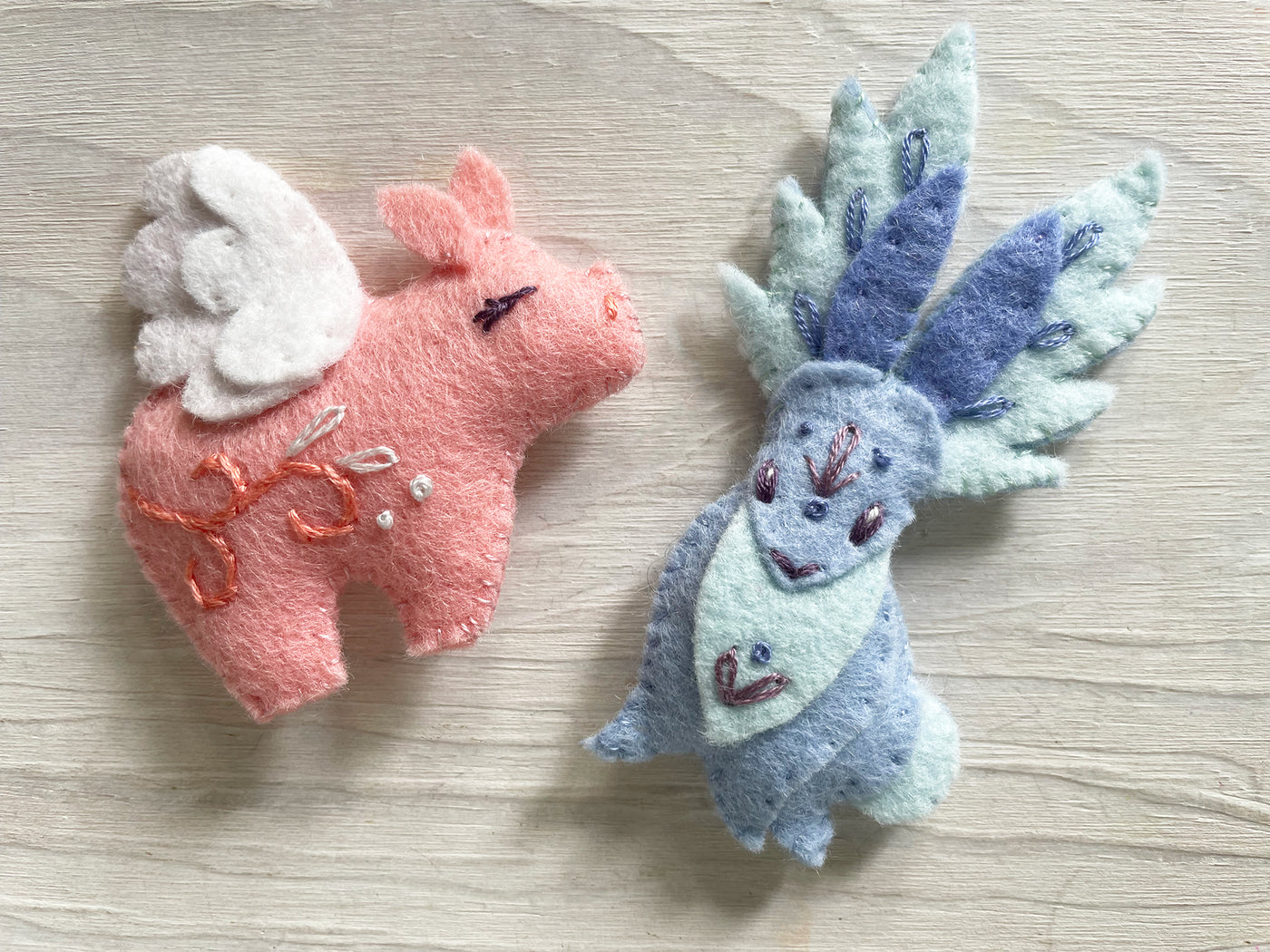 Felt Fantasy Winged Fairy Animals Plush Sewing Pattern
