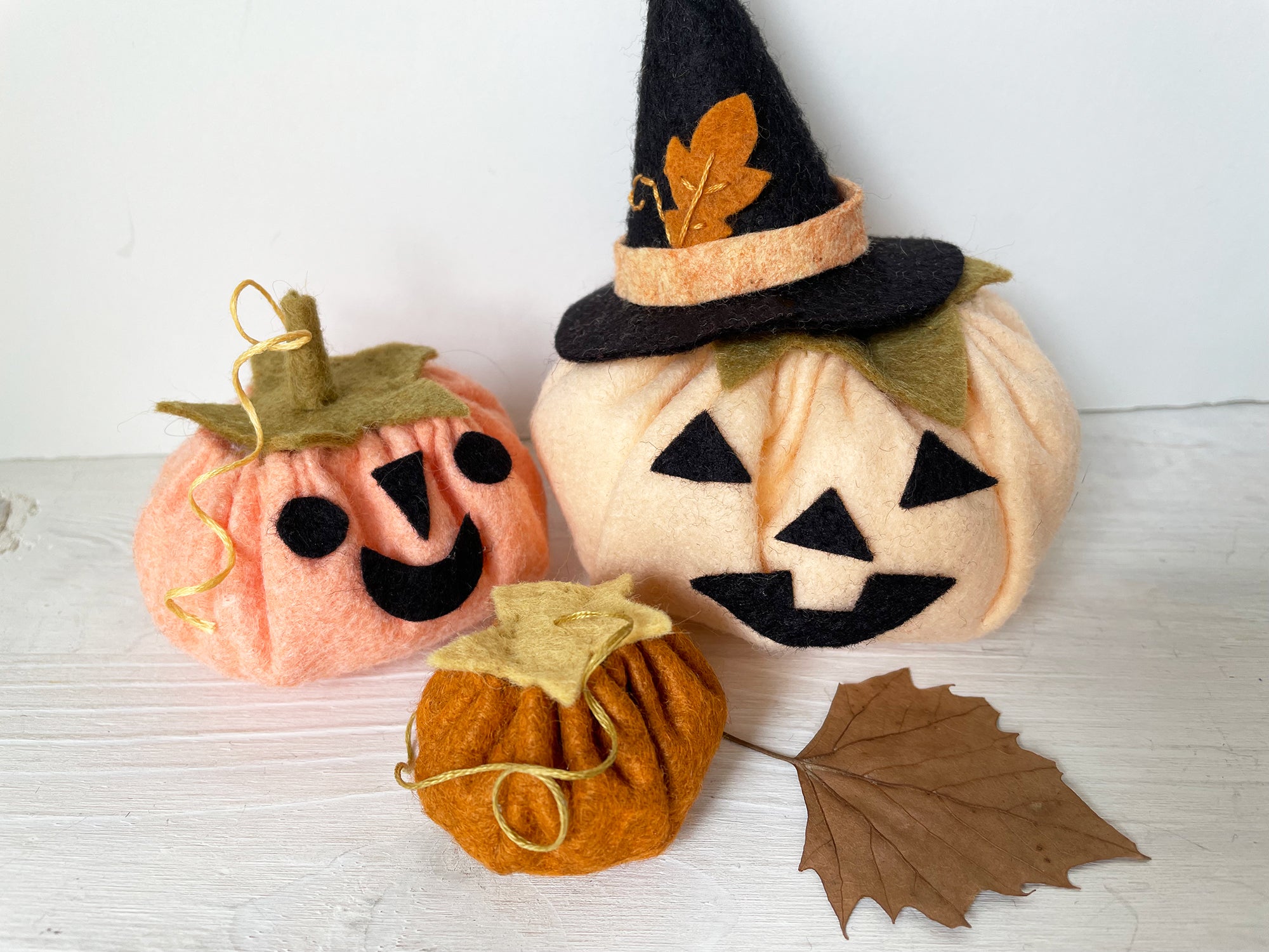 Halloween Felt Pumpkin Plush Craft