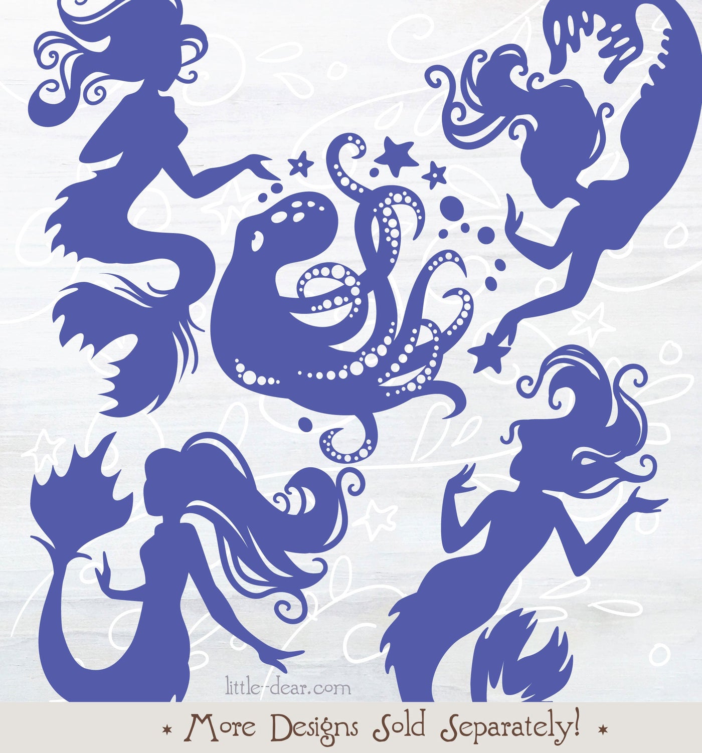 SVG Mermaid 2 cut file for Cricut, Silhouette, PNG, JPG
