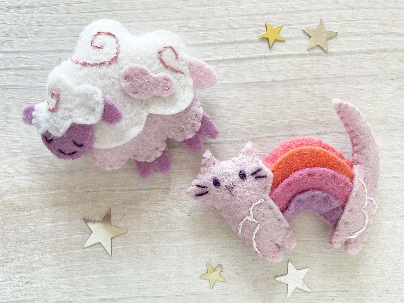 Celestial Fantasy Sky Creatures felt animal plush Sewing Pattern