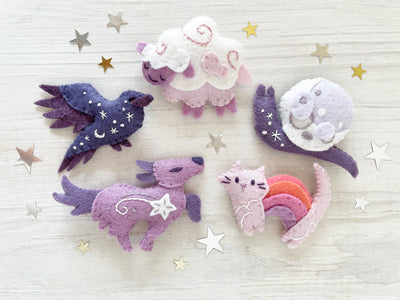 Celestial Fantasy Sky Creatures felt animal plush Sewing Pattern