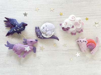 Celestial Fantasy Sky Creatures felt animal plush Sewing Pattern
