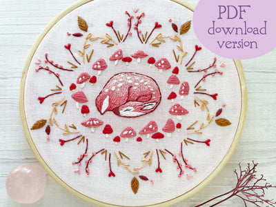 Sleeping Fawn Hand Embroidery pattern