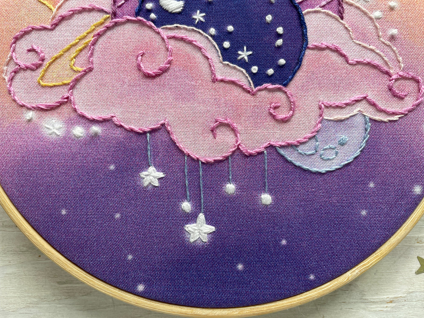 Space Fantasy celestial Hand Embroidery pattern PDF download