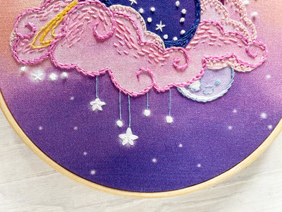 Space Fantasy celestial Hand Embroidery pattern PDF download