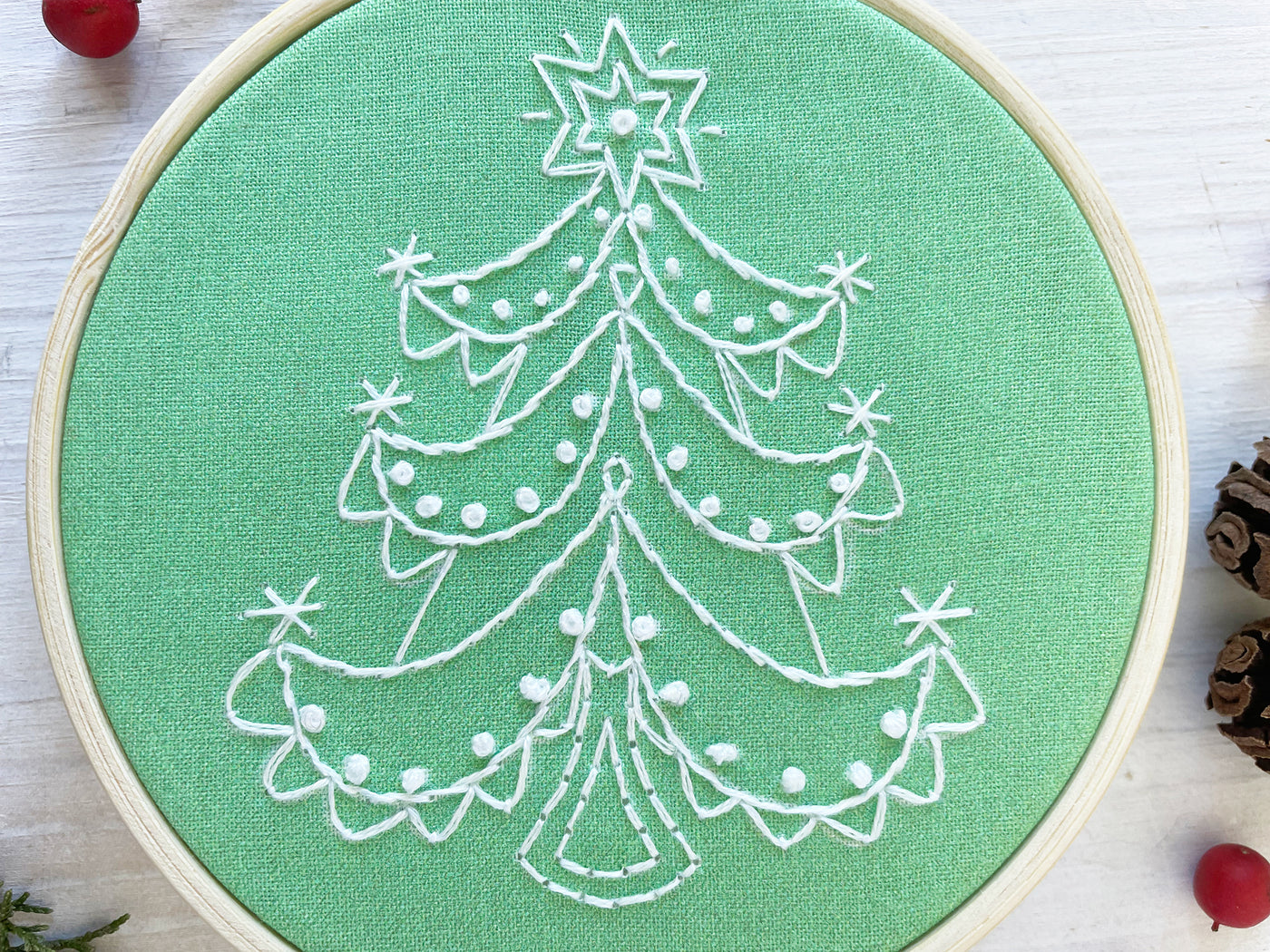 Christmas Tree Hand Embroidery Kit
