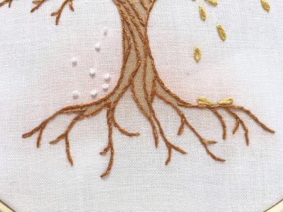 4 Seasons Tree Hand Embroidery Sampler