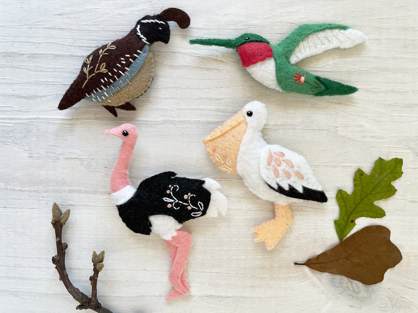 Wild Birds felt animals Sewing Pattern
