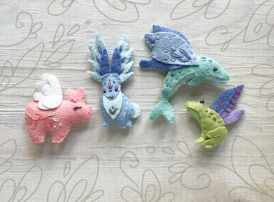 Felt Fantasy Winged Fairy Animals Plush Sewing Pattern