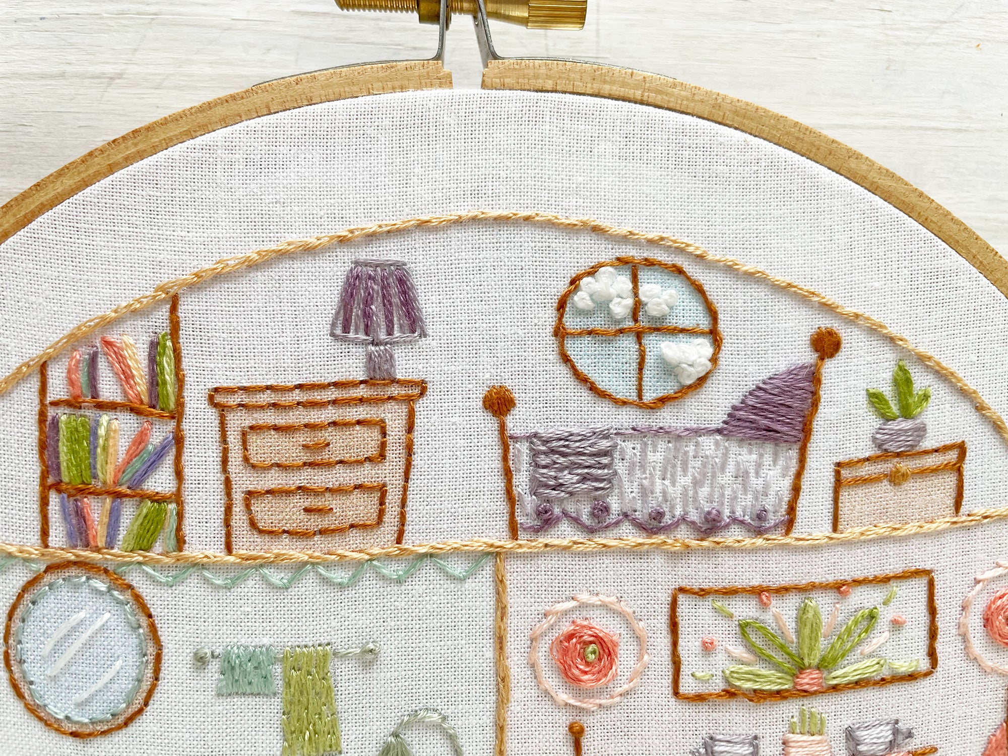 Embroidery Hoop Ribbon Boho Hanging · Cozy Little House